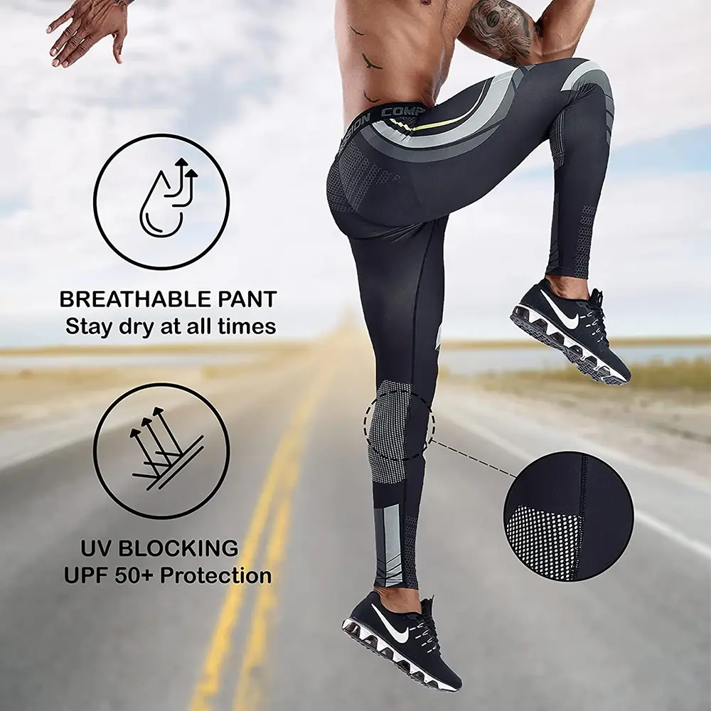 Men's Sweatpants Compression Quick Dry Fitness Sport Leggings Men Sportswear Training Basketball Tights Gym Running Sports Pants