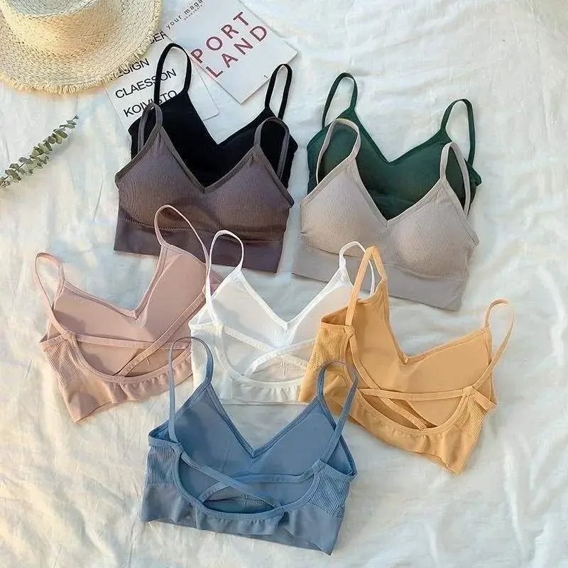 Women Cross Strap Sports Bra Top Women Push Up Sport Bra Yoga Gym Crop Top Brassiere Fitness Top Sport Breathable Bras