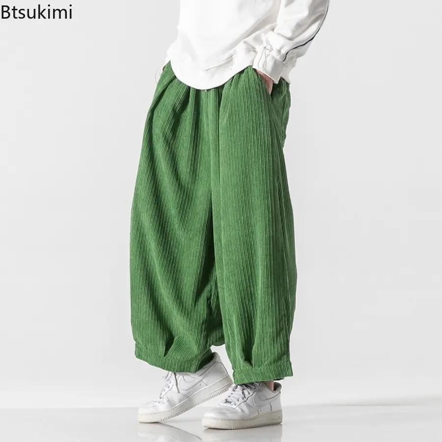 2025 New Men Corduroy Casual Pants Streetwear Harem Pants Fashion Men Woman Long Trousers Loose Male Oversized Sweatpants M-5XL