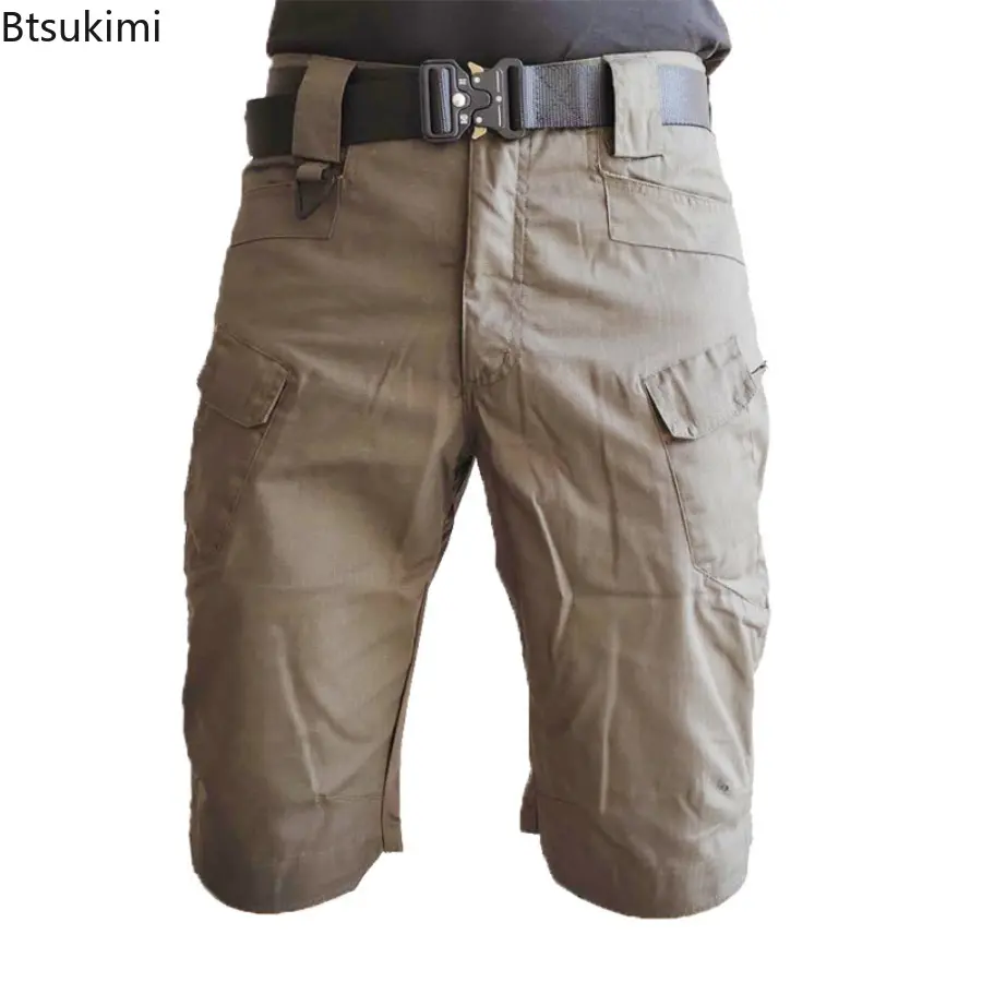 New2025 Men's Camouflage Cargo Pants Outdoor Training Wear Resistant Waterproof Sport Shorts Multil-pockets Tactical Shorts Male