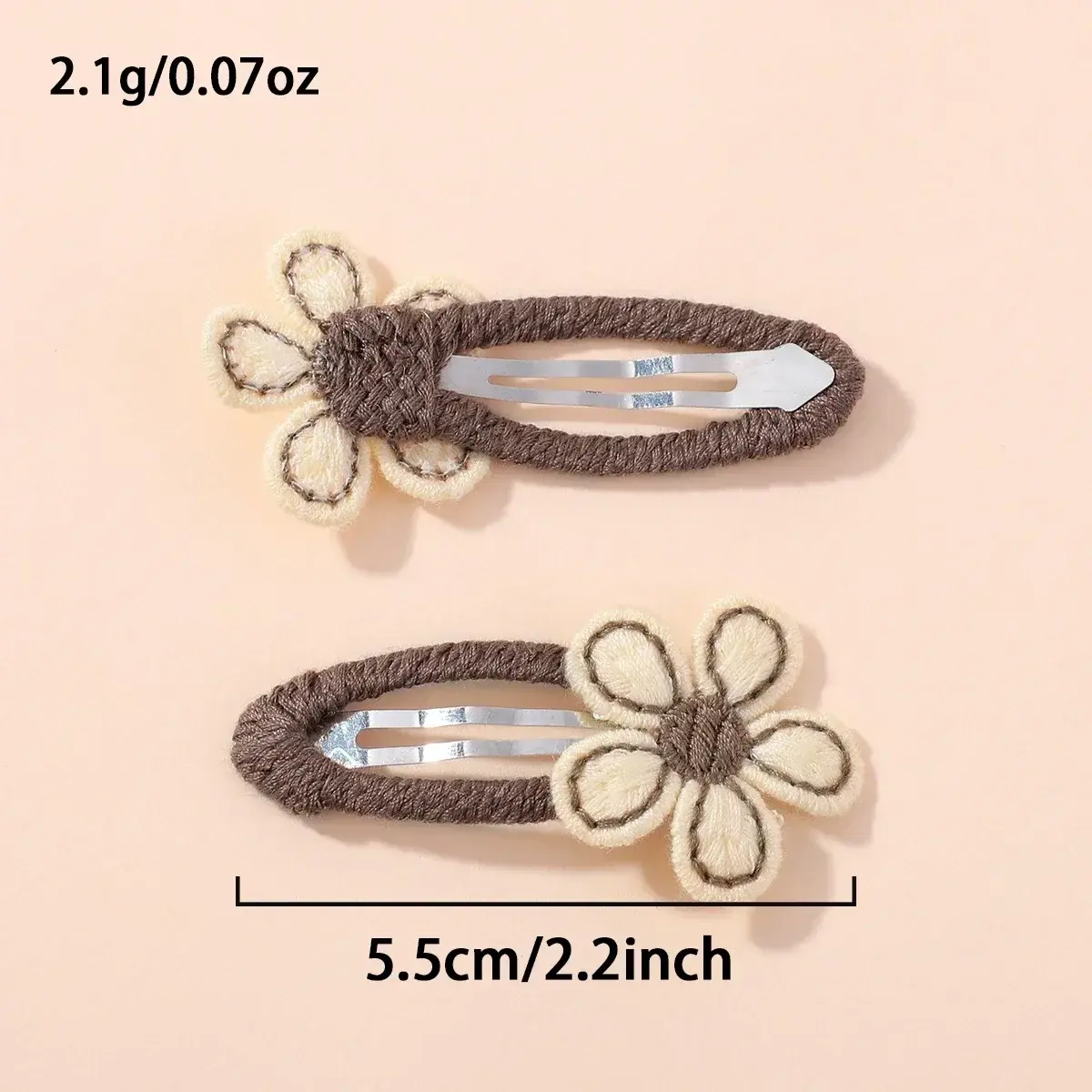RAINBOW BOWS 4Pcs Rabbit Flower Hairclips for Girls Bunny Fabric Hairpins Bows Side Broken Bangs Hair Clips Hair Accessories