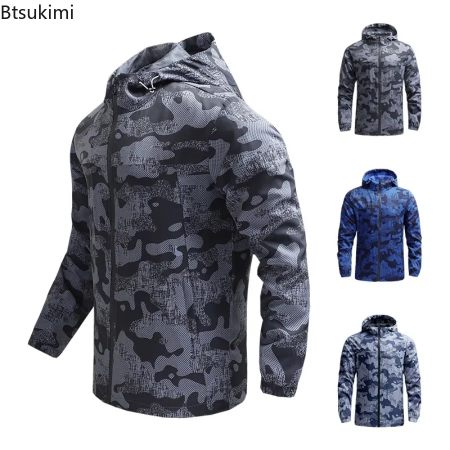 2025 Camouflage Jacket Men Spring and Autumn Thin Windbreaker Coat Patchwork Jackets Fashion Casual Slim Fit Camping Jacket Male