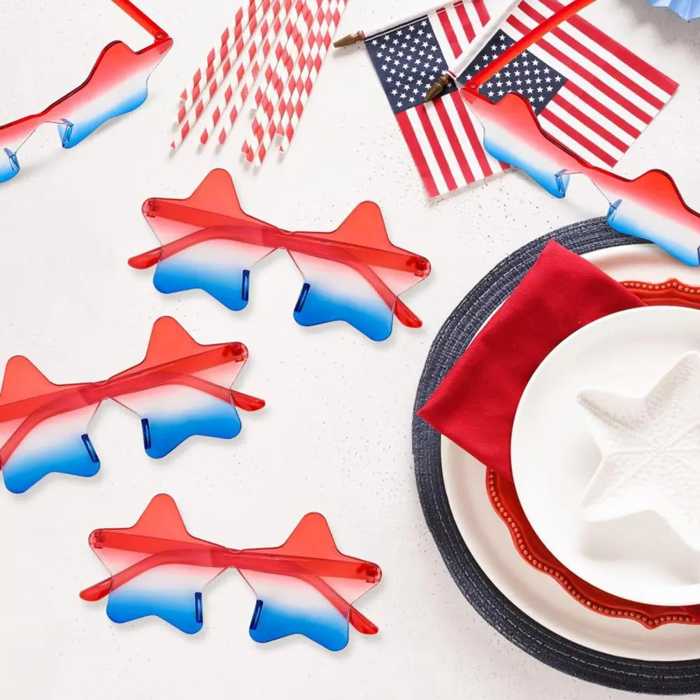 Team Event Sunglasses Patriotic Star Sunglasses Patriotic American Flag Sunglasses for 4th of July Party Favors for Day