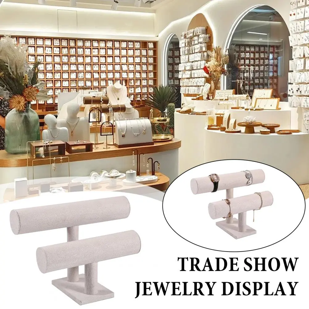 Portable Jewelry Stand Jewelry Stand Organizer Elegant Double-tier Bracelet Watch Display for Bedroom for Bracelets for Bedroom