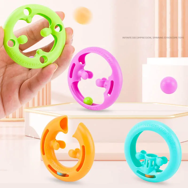 Mini Finger Fidget Spinner Portable Silent Fingertip top Stress Relief Toy Durable Focus Tunnel Gadget with Multi-Color Spin