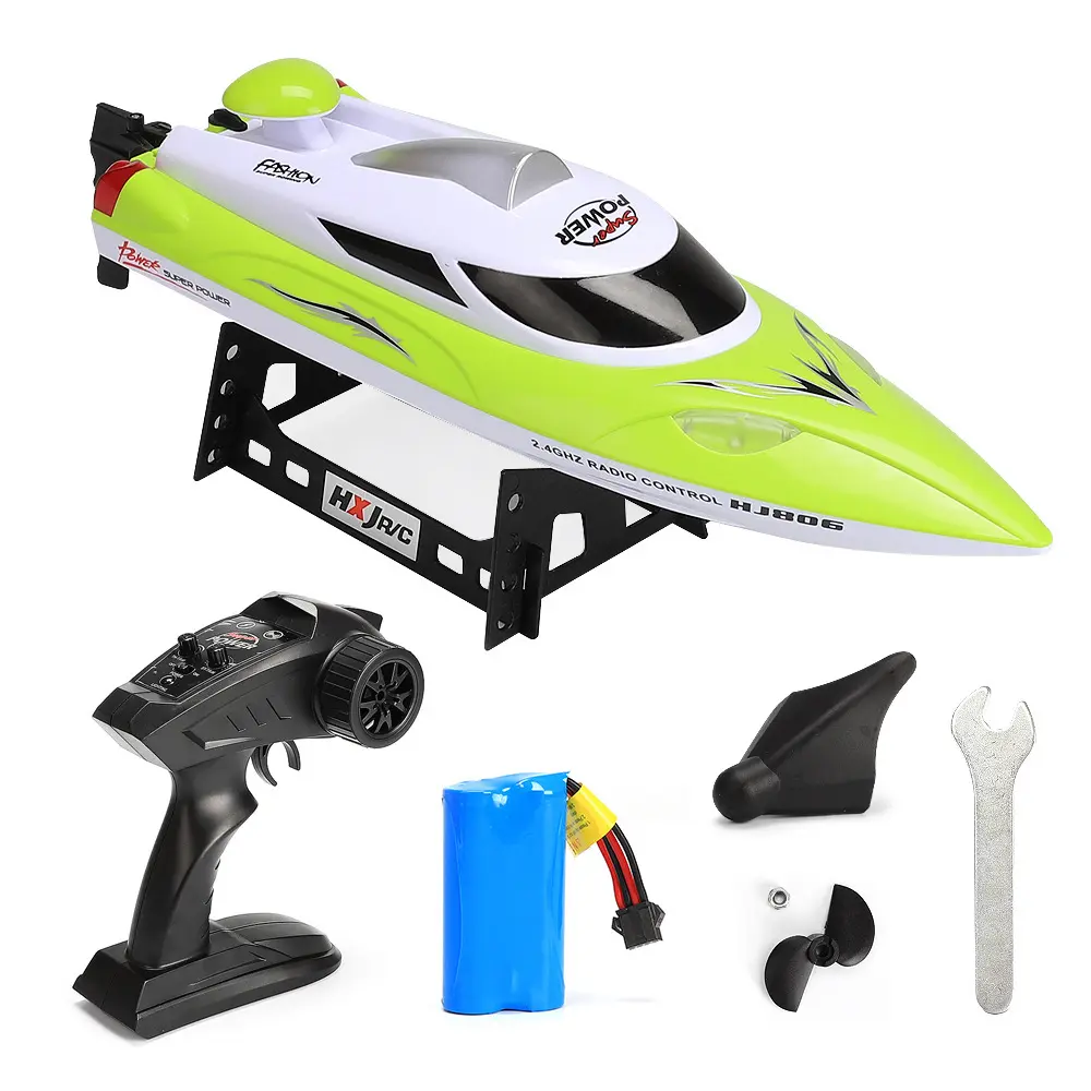 47cm RC Boat 2.4G High Speed Racing Ship Remote Control Speedboat 35Km/h LED Light Competition Rechargeable RC Yacht Toy