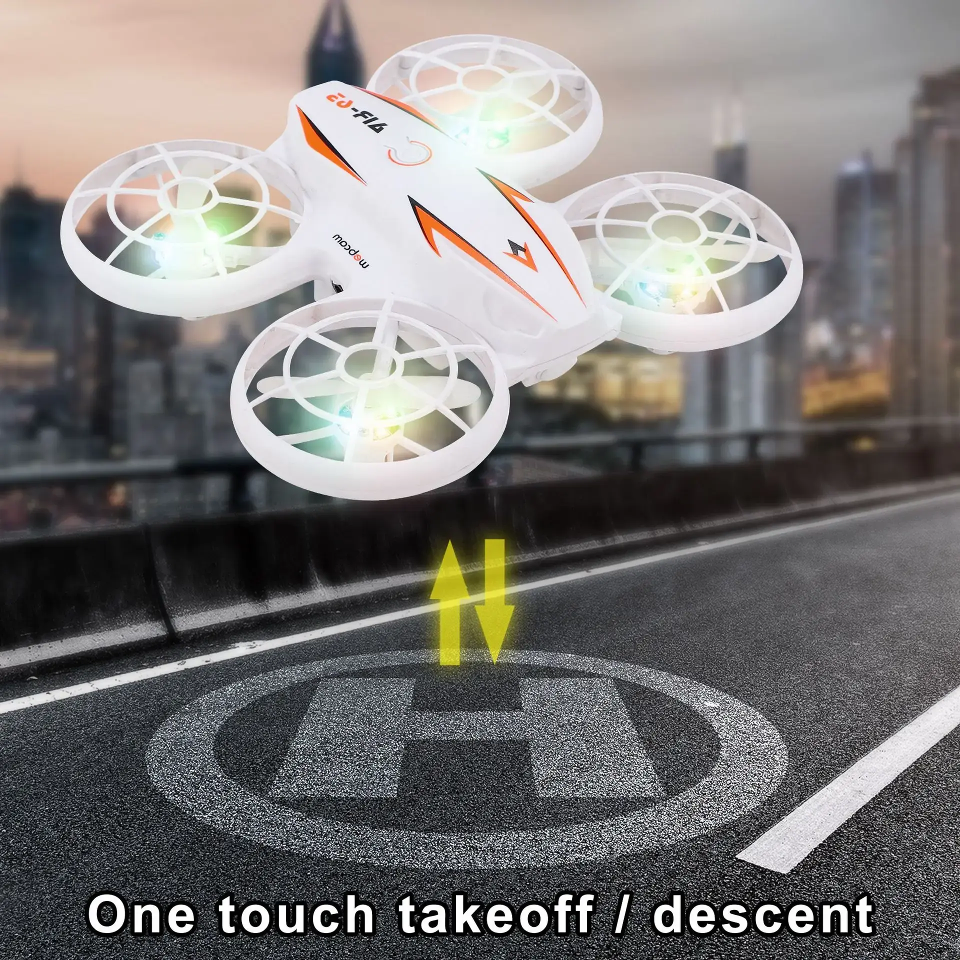 RC Drone Altitude Hold Remote Control Aircraft with LED Light Electronic RC Plane 360 Rotating RC Quadcopter Toy Children Gift