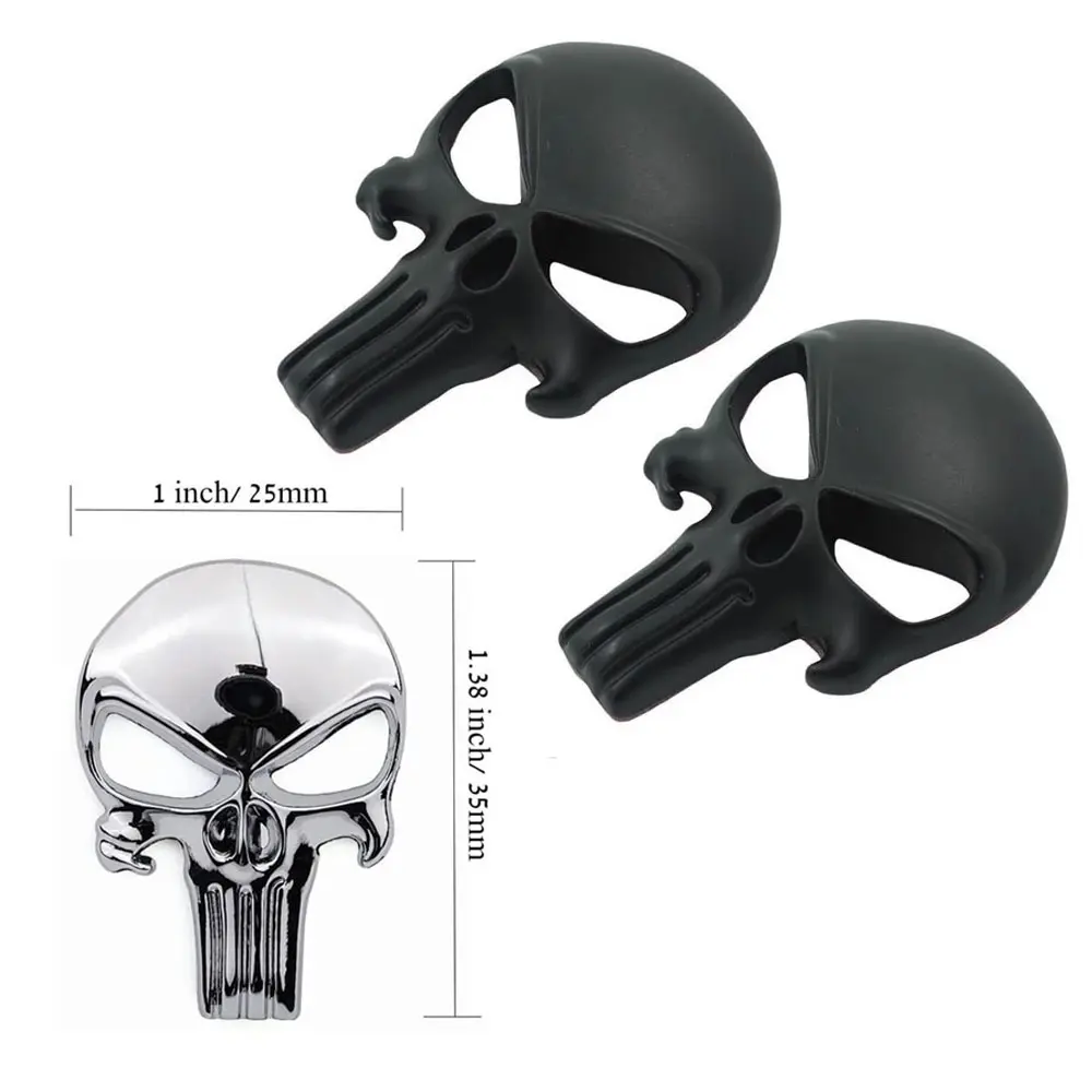 3D Solid Metal Sticker Tactical Skull AR15 AR10 AK47 AK74 M4 M16 Toy Gun Decoration Toy Accessories DIY Gel Ball Sticker QG658