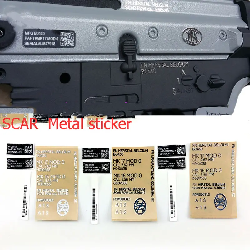 PB Playful bag Gel ball guns for jinming scar DIY metal sticker.