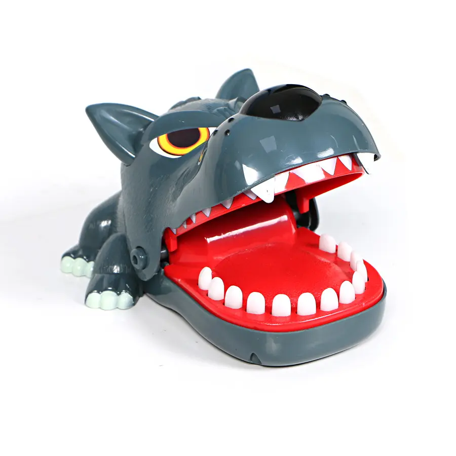 Large Fierce wolf Mouth Dentist Bite Finger Game Funny Novelty Gag Toy for Kids Children