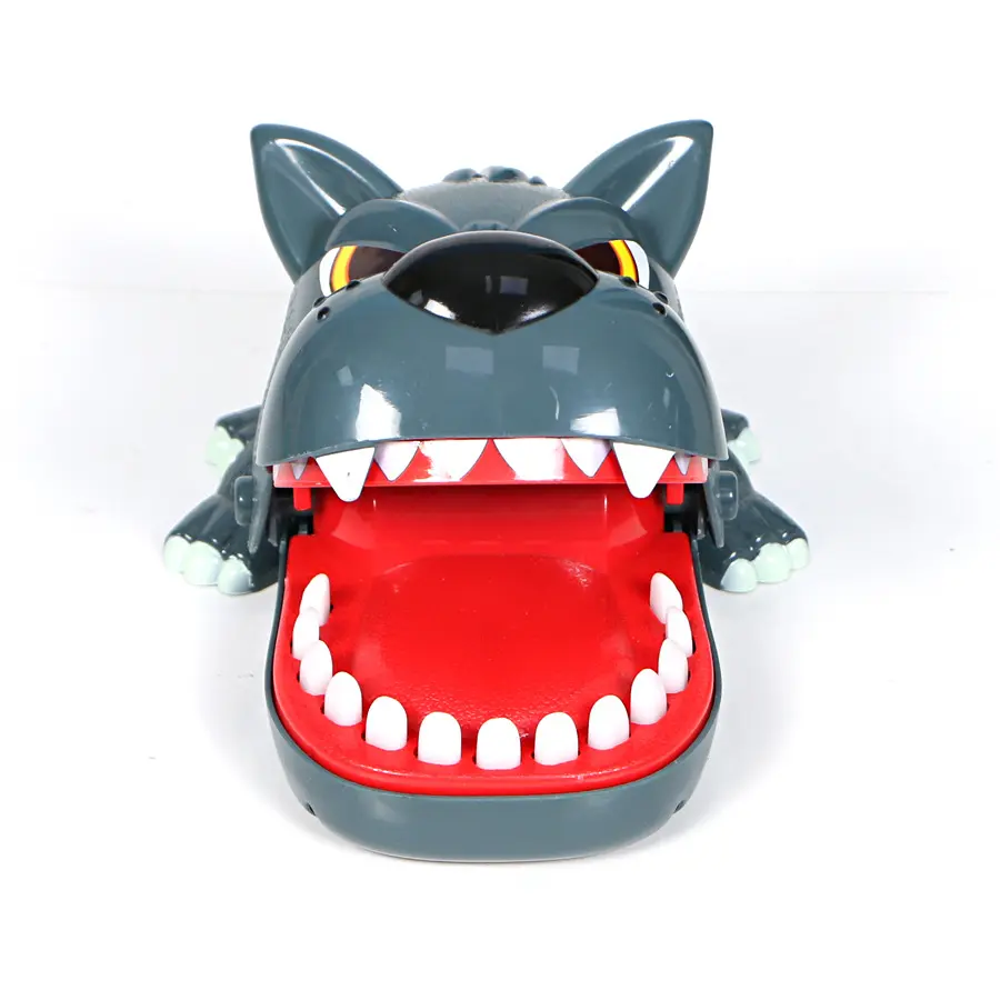 Large Fierce wolf Mouth Dentist Bite Finger Game Funny Novelty Gag Toy for Kids Children