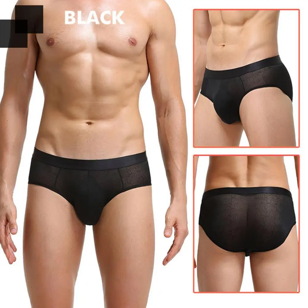 Stylish Men Briefs Thin Men Underpants Elastic Waists Stretchy Good Stretch Close Fit Briefs