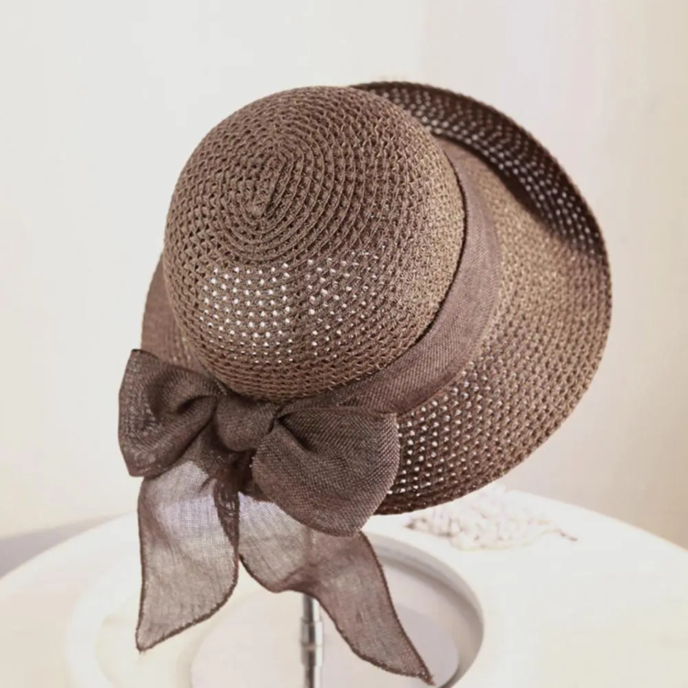 Breathable Sun Hat Beach Hat for Women Stylish Women's Beach Hat with Large Brim Sun Protection Elegant Lace-up for Daily