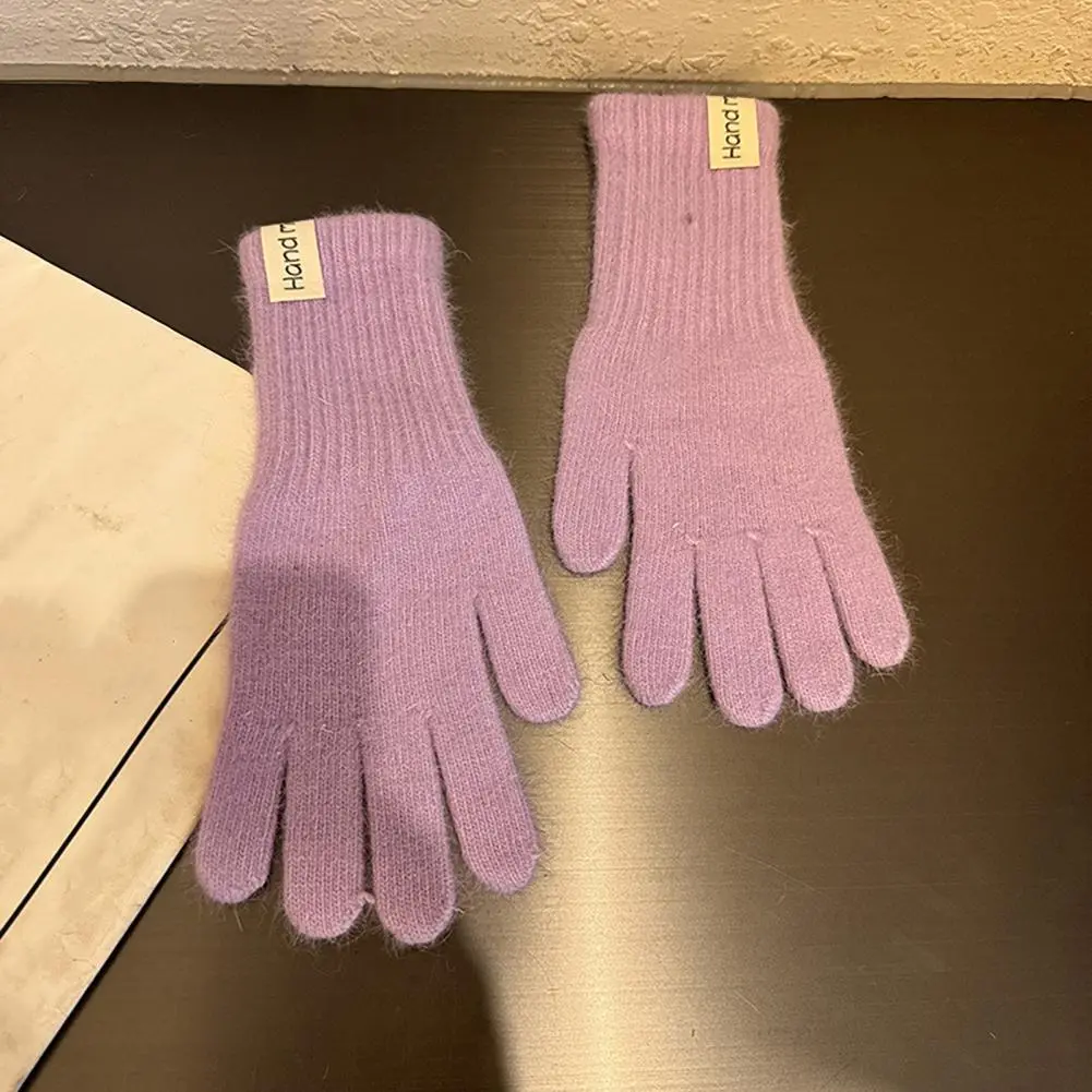 Stylish Fingered Gloves Knit Gloves for Winter Cozy Winter Knit Gloves for Men Women Teens Stretchy Warm Fingered for Weather