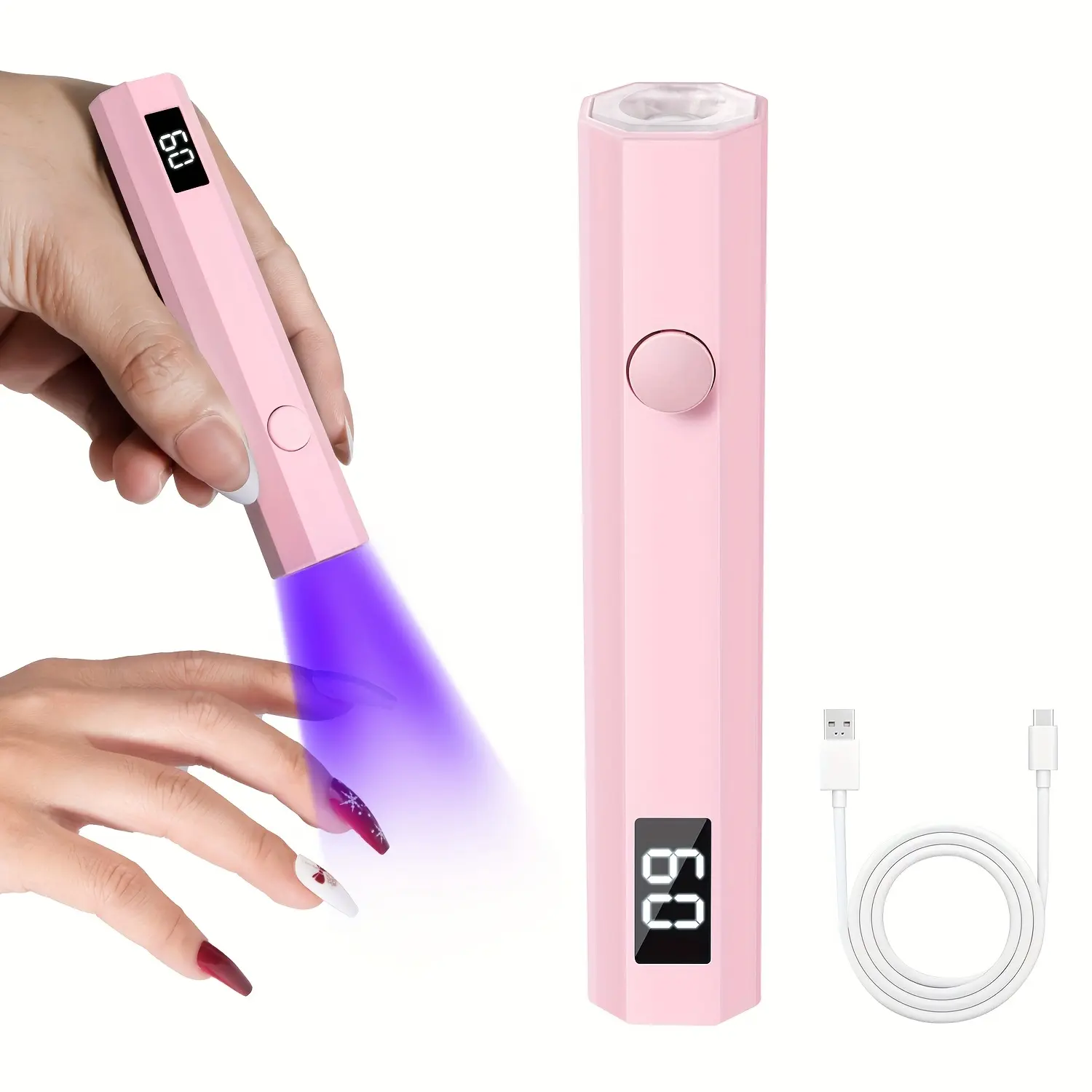 LINMANDA Mini Portable UV LED Nail Lamp With LED Display Handheld USB Nail Dryer Lamp For Fast Curing Gel Polish Nail Art Tool
