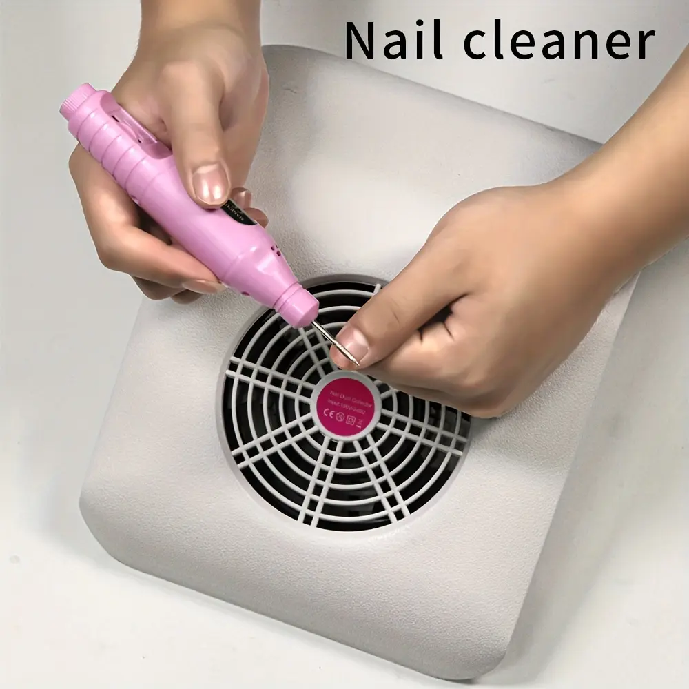 LINLANDA Nail Art Fan Nail Dust Vacuum and Nail Dust Vacuum Bag Gel Nail Dust Reducer Professional Nail Art Vacuum Equipment