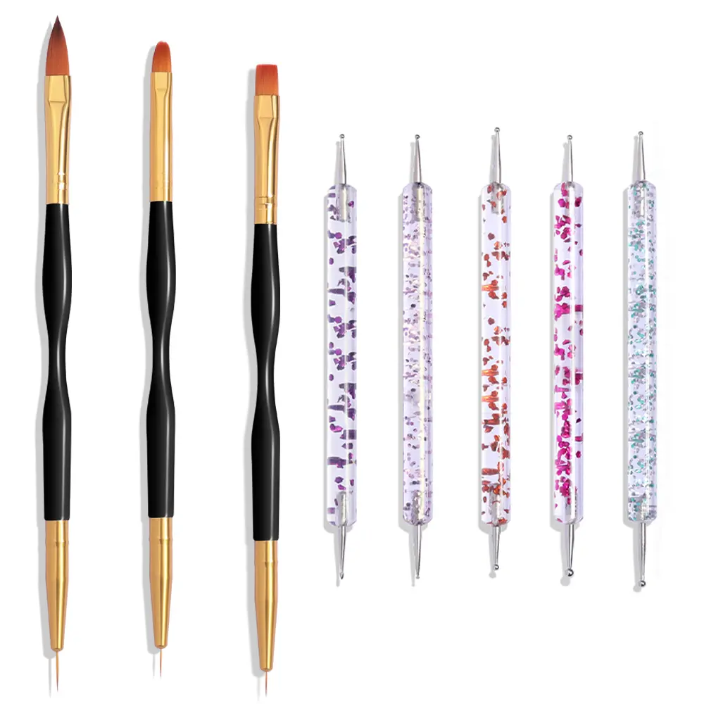 LINMANDA Double Ended Dotting Tool for Nail Nail Decoration Pens Embossing Tools Crafts for Gel Nails and Rhinestone Application