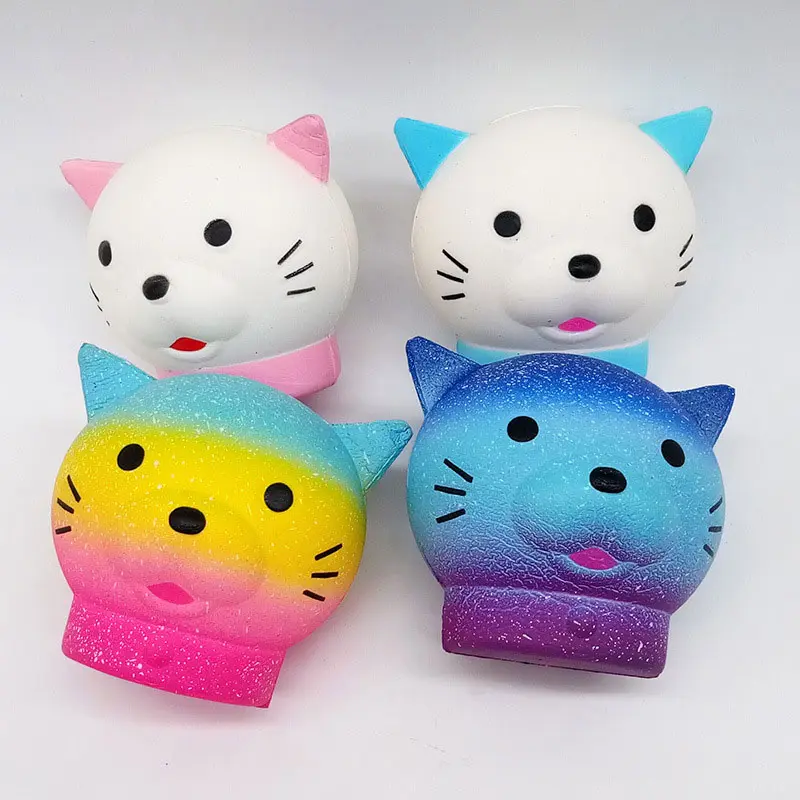 Pb Playful Bag Cartoon Cute Kawaii Release stress Toys Squishy Slow Rising Squeeze Starry Sky Cat Creative Christmas Gifts ZG128