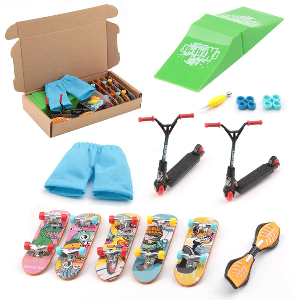 Novelty Toys Finger Movement Set Finger Skateboard Scooter Flatbed Vehicle Children's Toys Release Pressure Christmas Gifts TG67