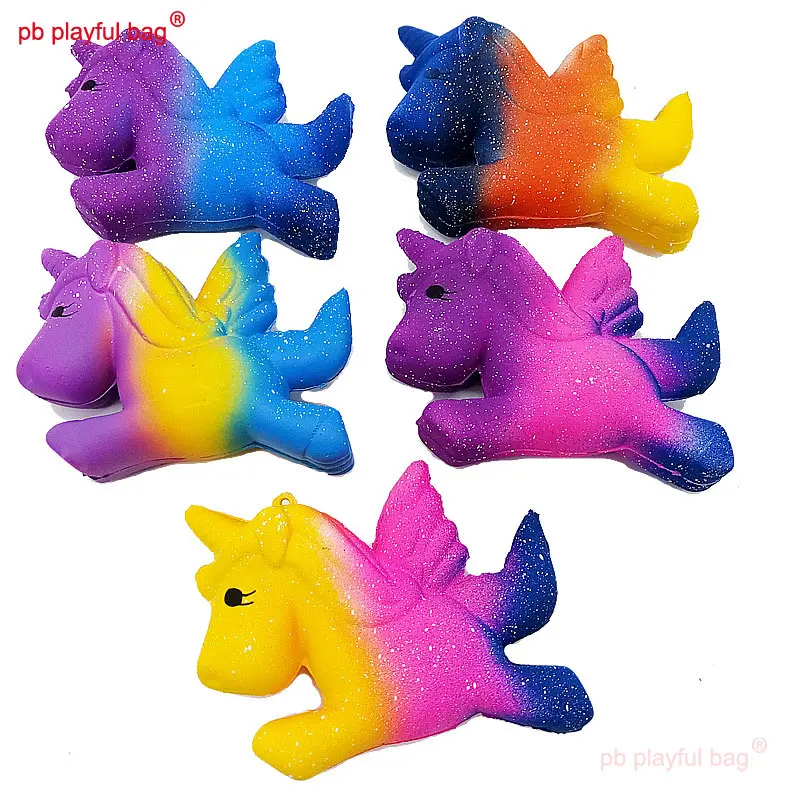 Kawaii Flying Horse Unicorn Squishy Slow Rising Squeeze Pu Material Release Pressure Toys Cartoon Kids Christmas Gifts ZG132