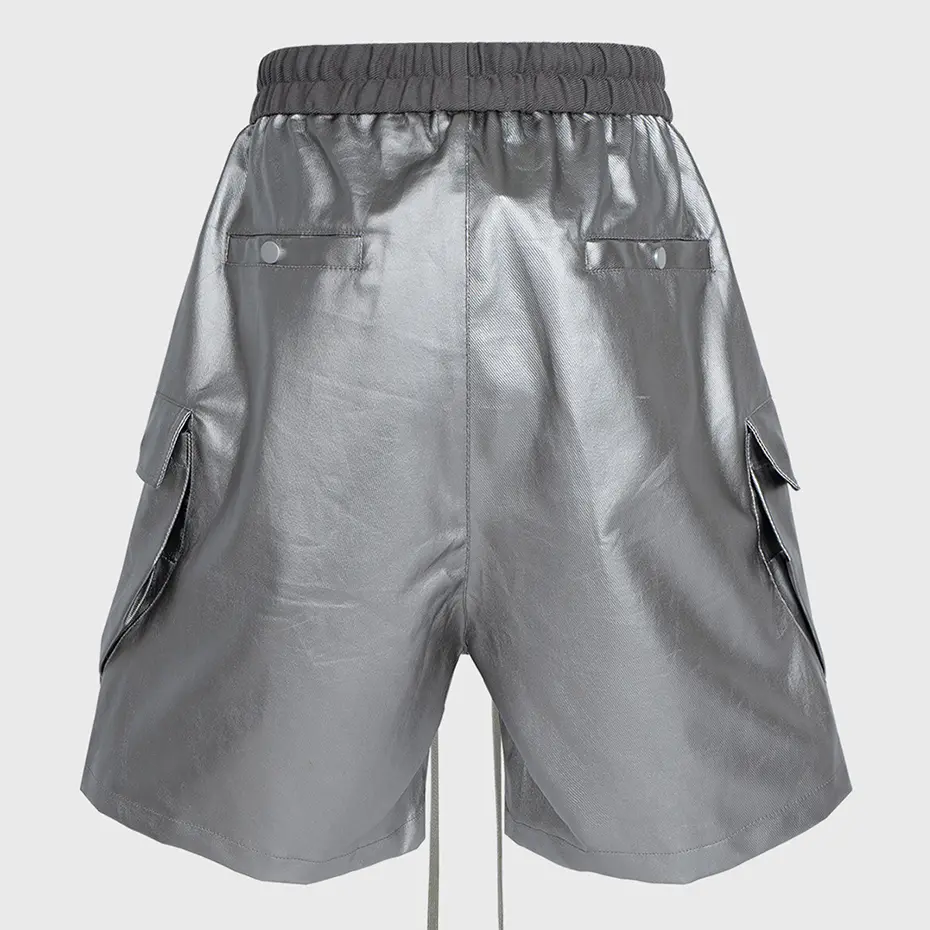 Men Summer Cargo Shorts 2025 Summer Black Loose Casual Shorts RO Style Side Pocket Wide Leg Shorts Pants for Male