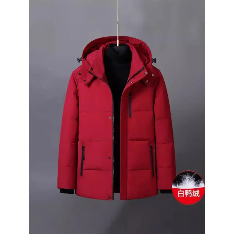 Men Hooded Casual Puffer Jackets New Winter Man White Duck Down Coats Quality Male Outdoor Windproof Thicker Warm Parkas 5XL