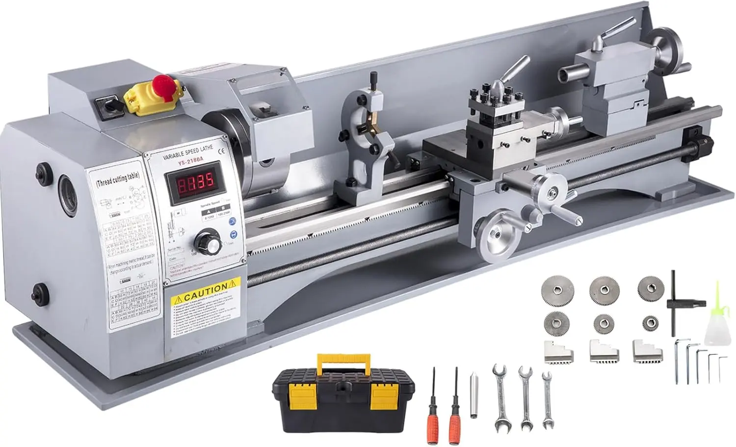Metal Lathe, 8.26"x28.3" Lathe Machine, 2500 RPM Variable Speed Change 750W Brushless Motor Precision Lathe Milling Machine