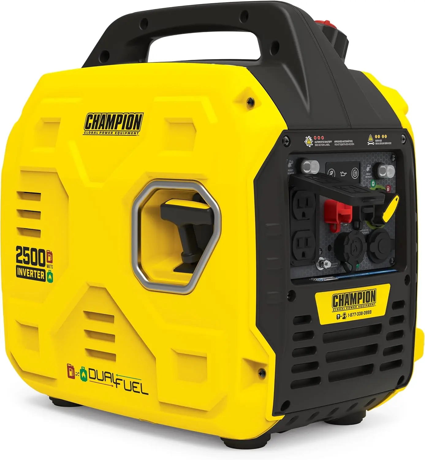 2500-Watt Dual Fuel Ultralight Portable Inverter Generator with Quiet Technology and CO Shield