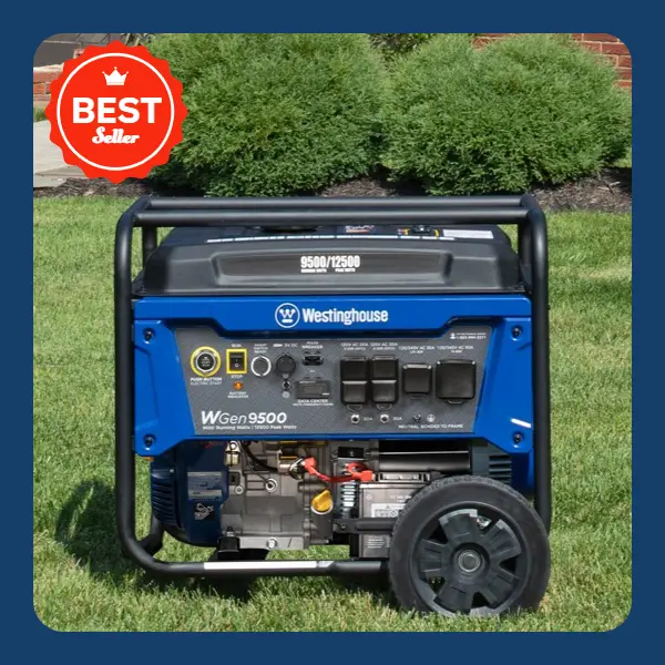 Outdoor Power Equipment 12500 Peak Watt Home Backup Portable Generator, Remote Electric Start with Auto Choke, Gas Powered