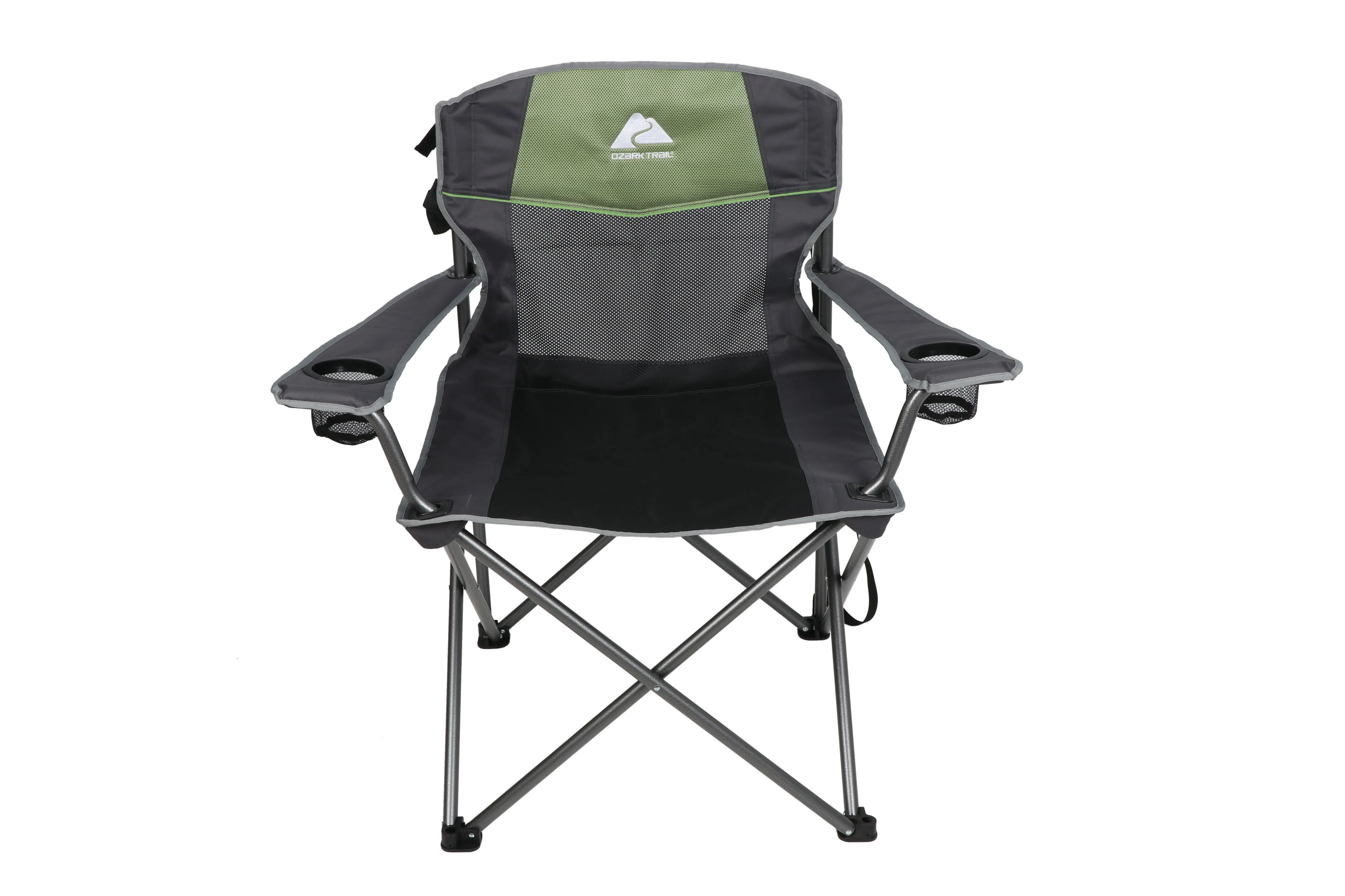 Big and Tall Chair with Cup Holders, Green for Outdoor, Adult, Weighs 10lbs