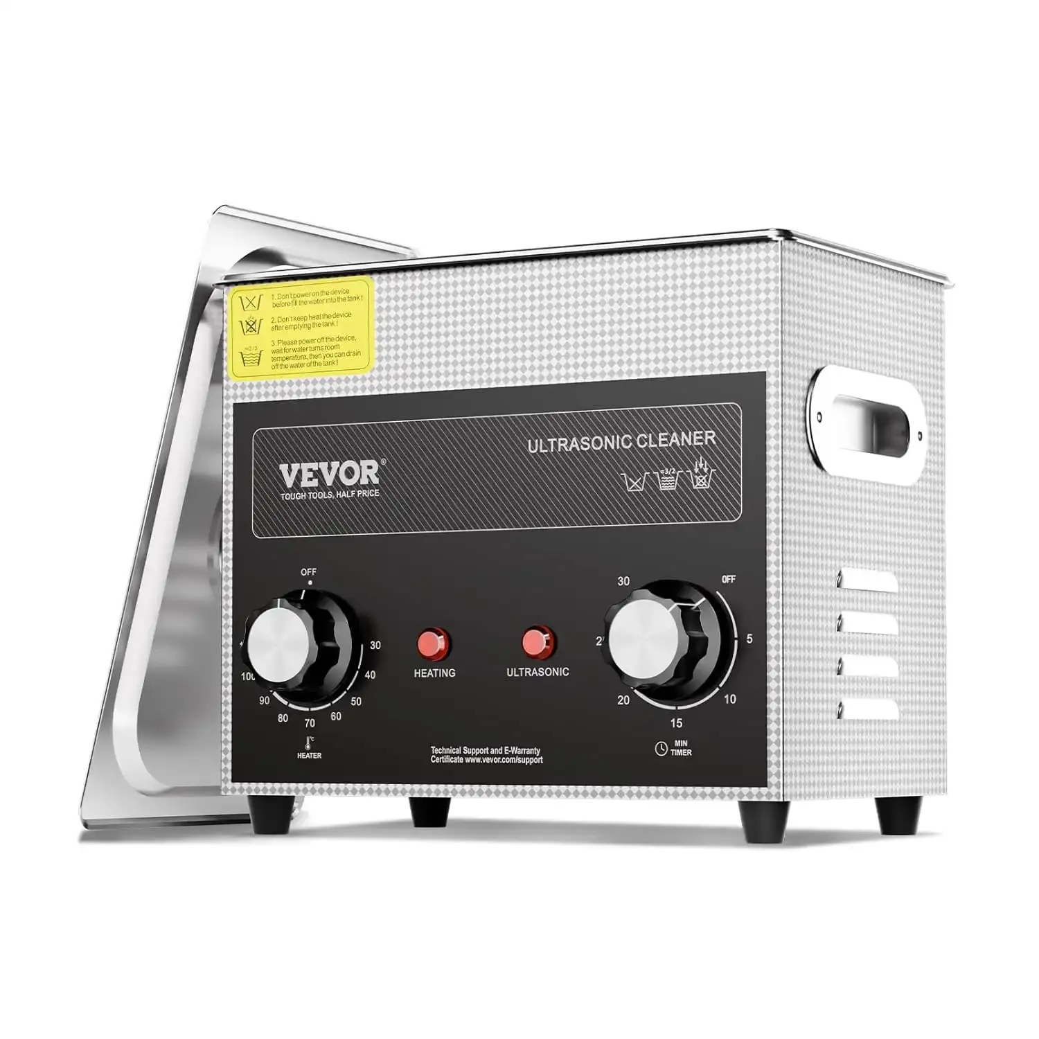 3L Ultrasonic Cleaner with Heater and Timer, 150W Stainless Steel Ultrasonic Cleaner Machine with Degas & Gentle Modes