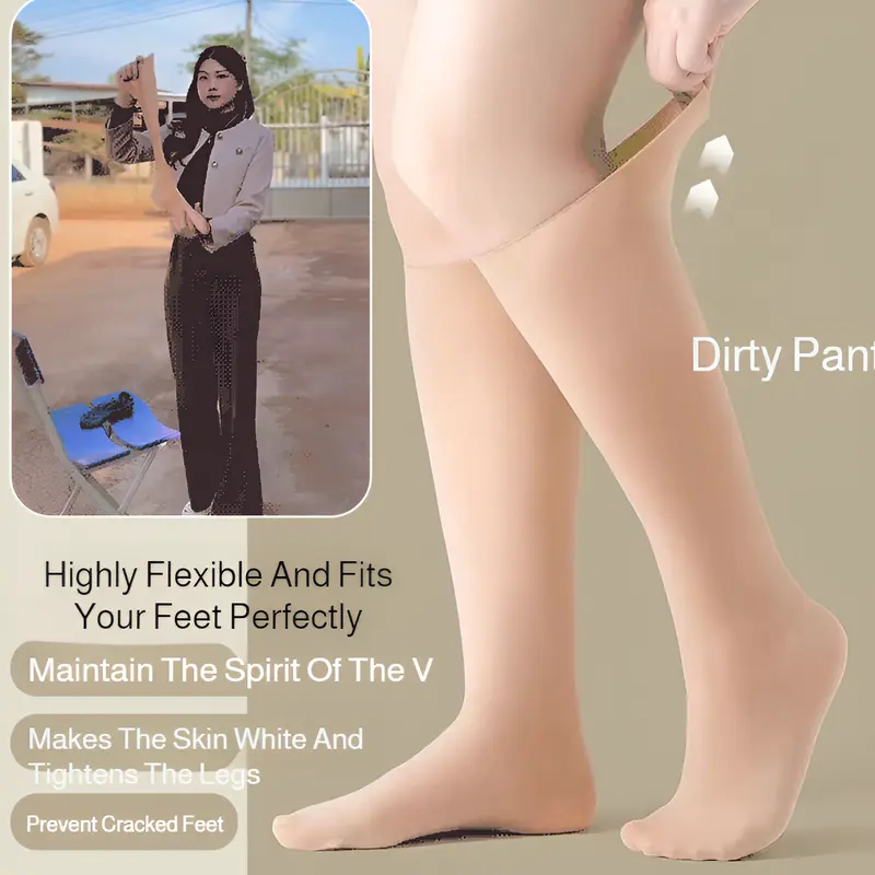 1 Pair High Waist Soft Silicone Socks Anti-water Beach Shoes Socks Swimming Diving Supplies Moisturizing Whitening Anti-foot
