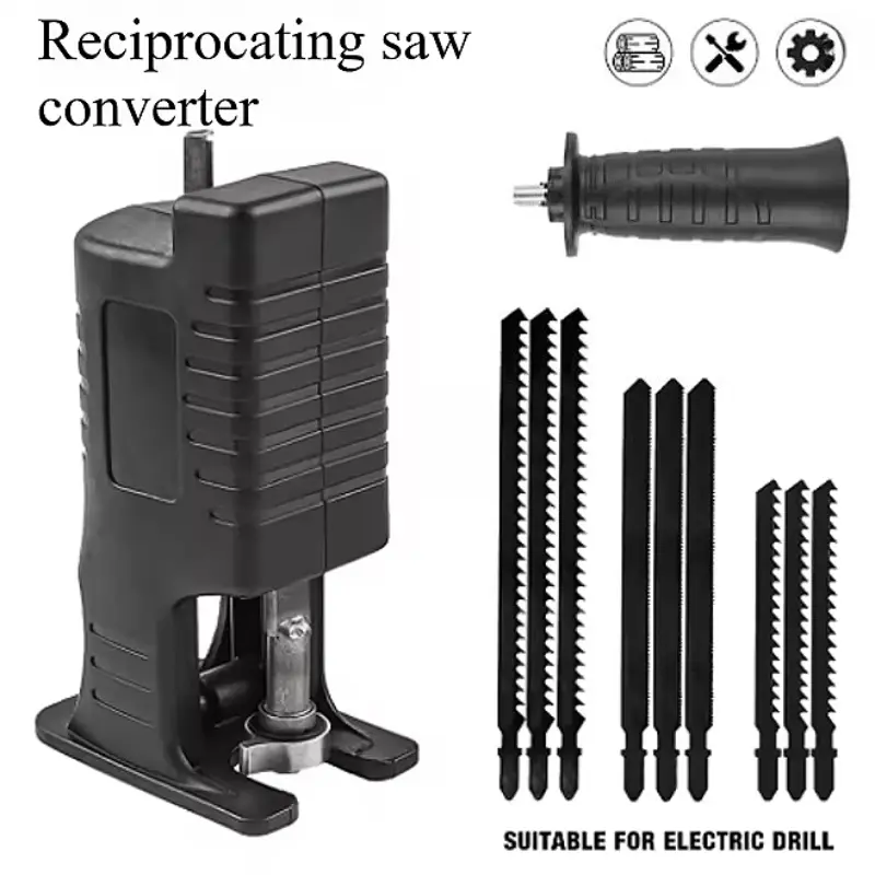 Electric Drill to Reciprocating Saw Adapter for Wood Cutting,Jig Saw Accessory Tool for Drills