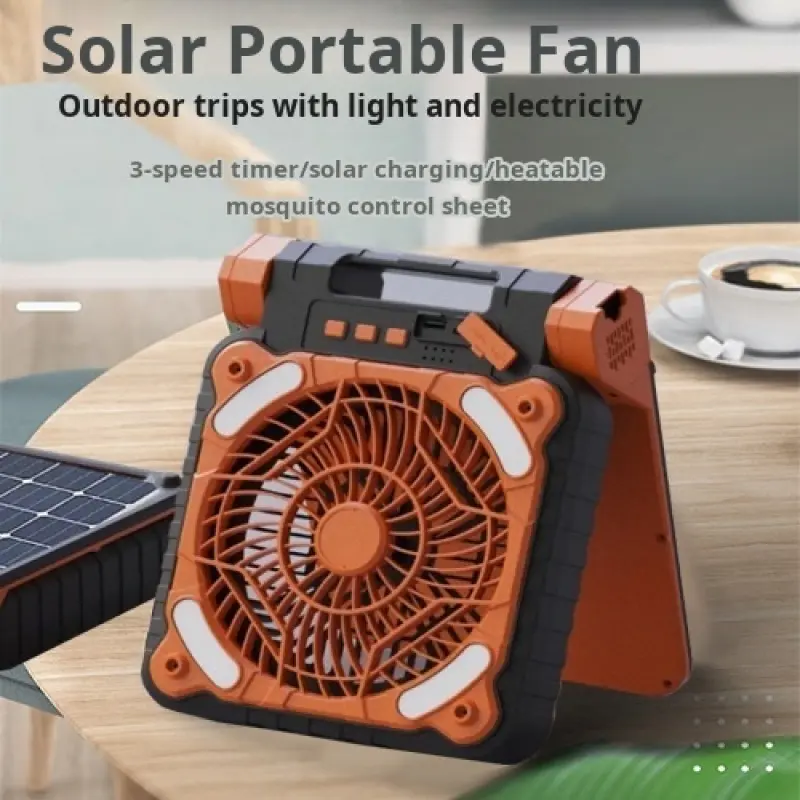 Solar Charging Portable Outdoor Camping Multifunctional Fan Camping Fan new
