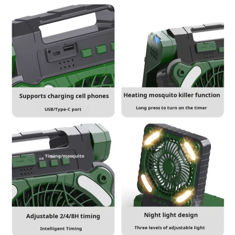 Solar Charging Portable Outdoor Camping Multifunctional Fan Camping Fan new