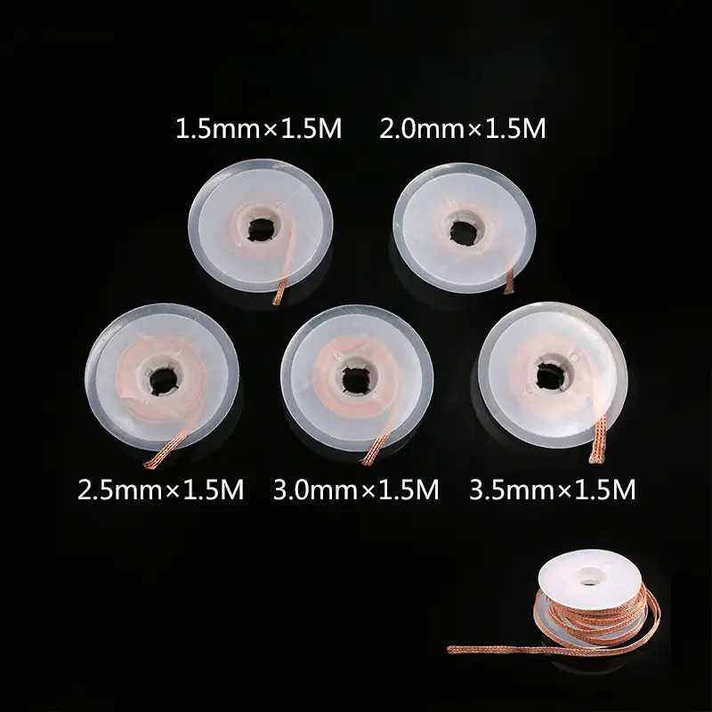 Desoldering Braid Tape Copper Solder Wire Soldering Wick Tin Solder Removal Braid Welding Wire Repair Tool 1.5/2/2.5/3/3.5mm Hot
