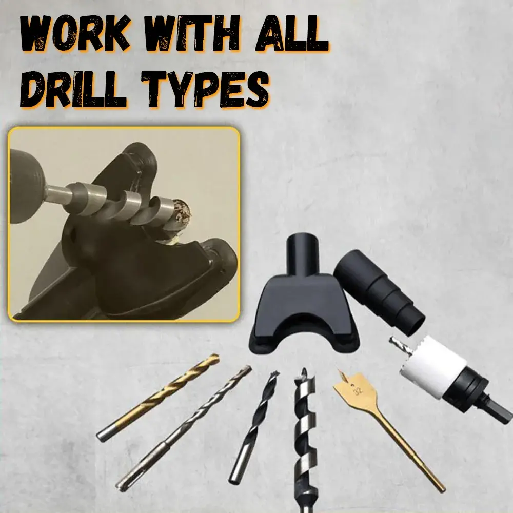 Hands-Free Dust Collector Universial Electric Drill Dust Vacuum Suction Collector For Woodworking Home DIY Tool Accessories