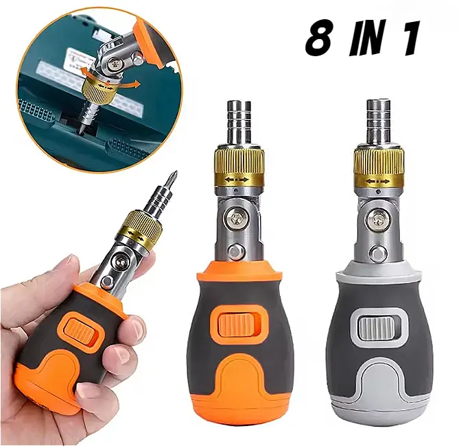 8 in 1 Adjustable Mini Ratchet Screwdriver Precision Multi Tools With Magnetic Bits Suitable For Mobile Phone Repair Hand Tools