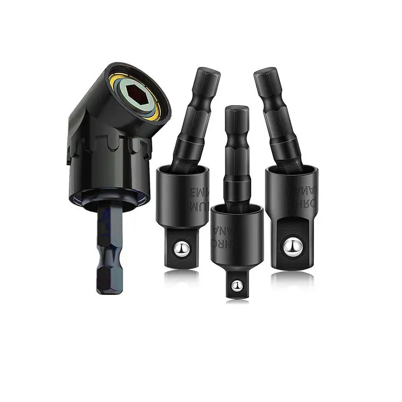 105° Hexagonal Handle To Square Bit Connecting Rod Electric Drill Wind Batch Conversion Sleeve Wrench 1/2 3/8 1/4 Conversion Rod