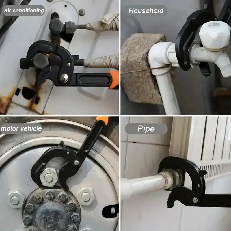 1Pc 14-30/30-60mm Universal Key Pipe Wrench Open End Spanner Carbon Steel Snap Grip Tool Plumber Multifunctiona Hand Tools