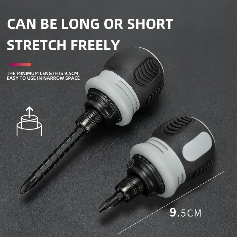 Ratchet Screwdriver Set High Hardness Short Shaped Radish Head Labor-saving Multi-functional Dual-purpose