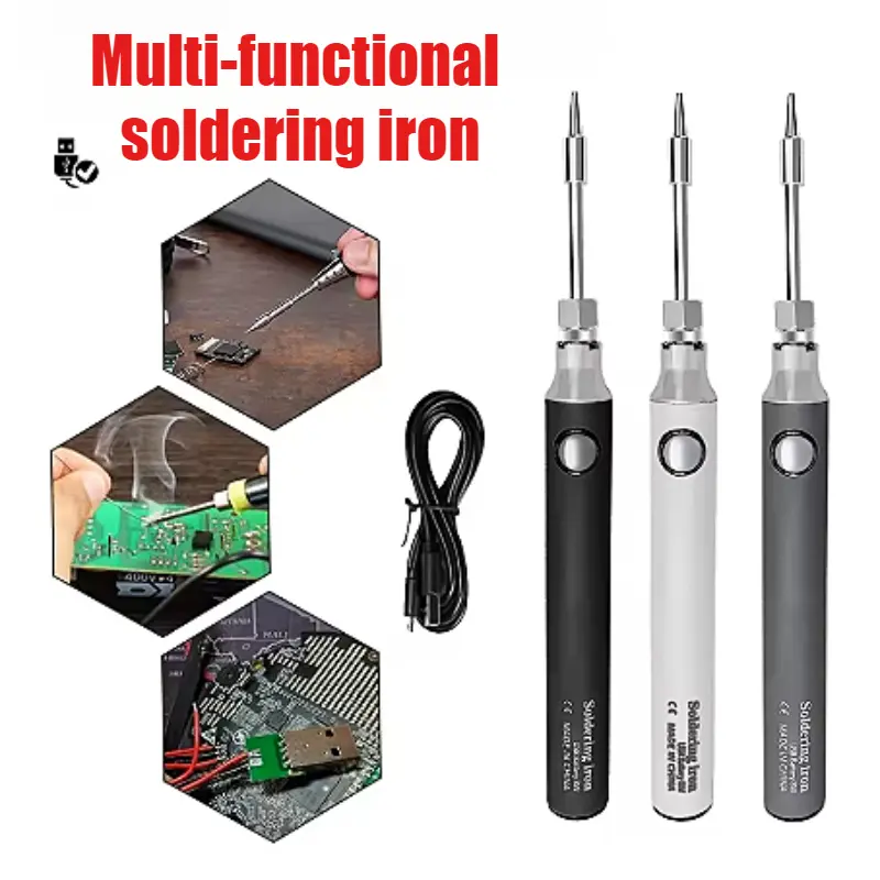 USB Soldering Iron Wireless Charging Electric Solder Iron 5V 8W Fast Charging Lithium Rechargeable Portable Repair Welding Tools