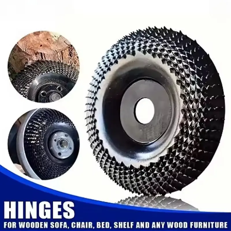 1Pc 4Inch Wood Grinder Wheel Disc, Wood Shaping Wheel, Grinding Wheel Carving Abrasive Disc for Woodworking Grinders