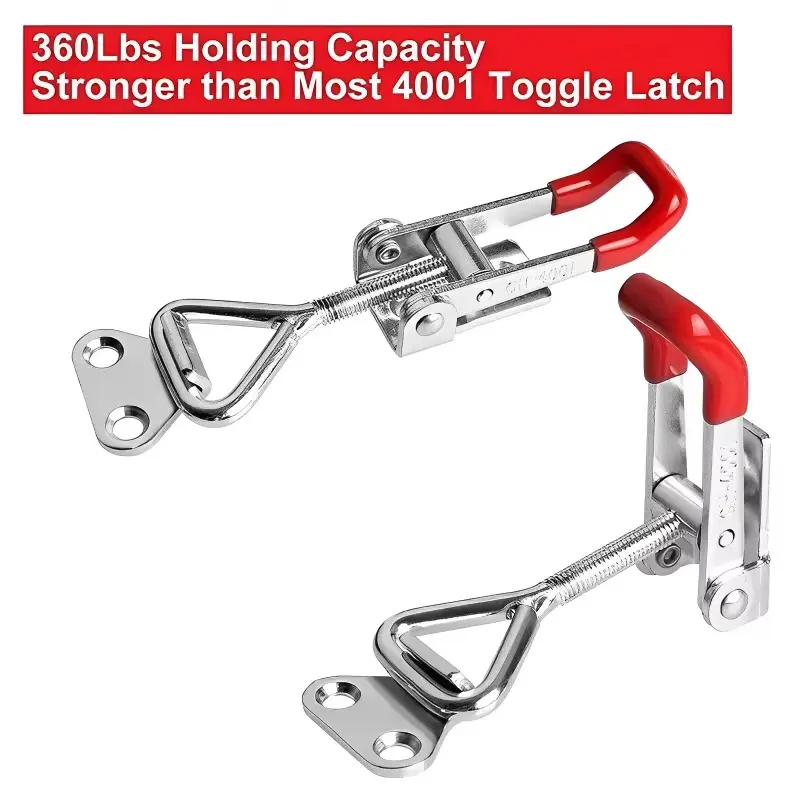 4pcs Toggle Clamp Adjustable Toggle Clamp for Cabinet Boxes Lever Handle Lock For Sliding Door Furniture Hardware Tools