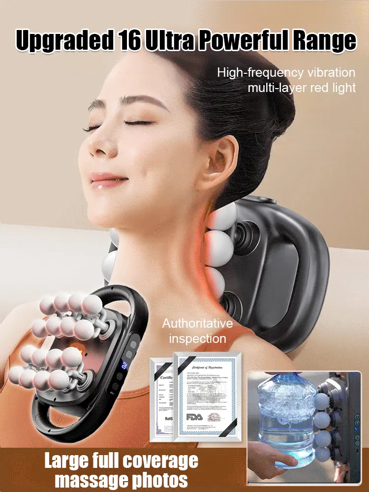 8/16 Head Fascia Gun Massage Full Body  High-Frequency Vibration Body Massage Gun Back and Waist Massager Neck Shoulder Massager