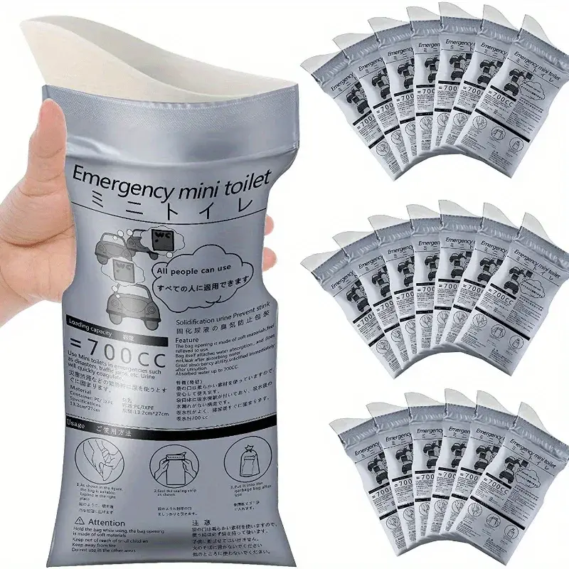 4PCS Outdoor Emergency Urine Bag 700ml Emergency Vehicle Toilet Travel Bag Portable Urine Bag For Baby Girls And Baby Boys
