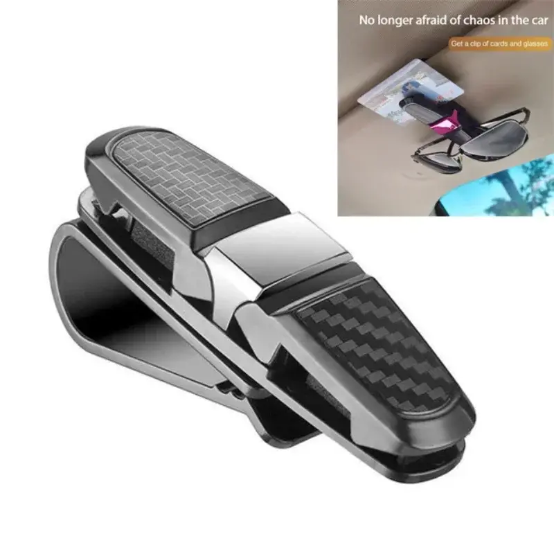 Car Glasses Case Auto Sun Visor Glasses Holder Sunglasses Clip Card Holder Eyeglasses Accessories Car Accessories Interior