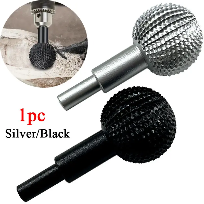 1pc 41.2mm Carbon Steel Rotary Burr Ball Gouge Grinding Head Multifunctional Woodworking Angle Grinder Carving Accessories