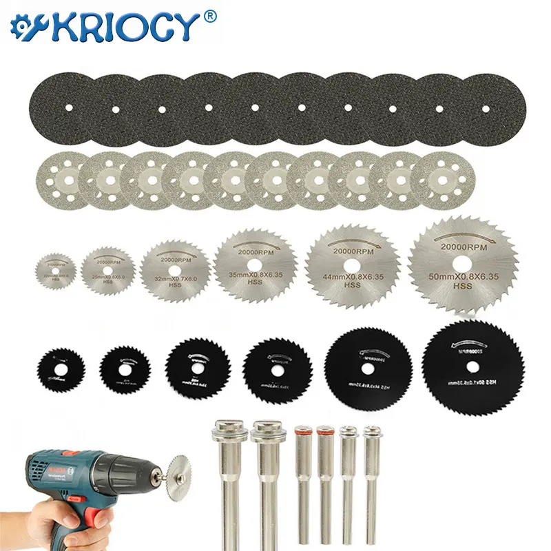 Diamond Cutting Discs Metal Saw Blade Set HSS Mini Circular Saw Blade For  Rotary Tools Resin Cut-Off Wheels Diamond