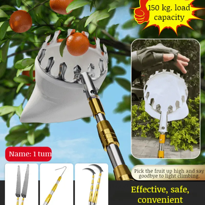 Fruit Picking Tools Fruit Picking Grabber Telescopic Fruit Picking Tool High Altitude Picking Tool Thickened Thickened Long Pole